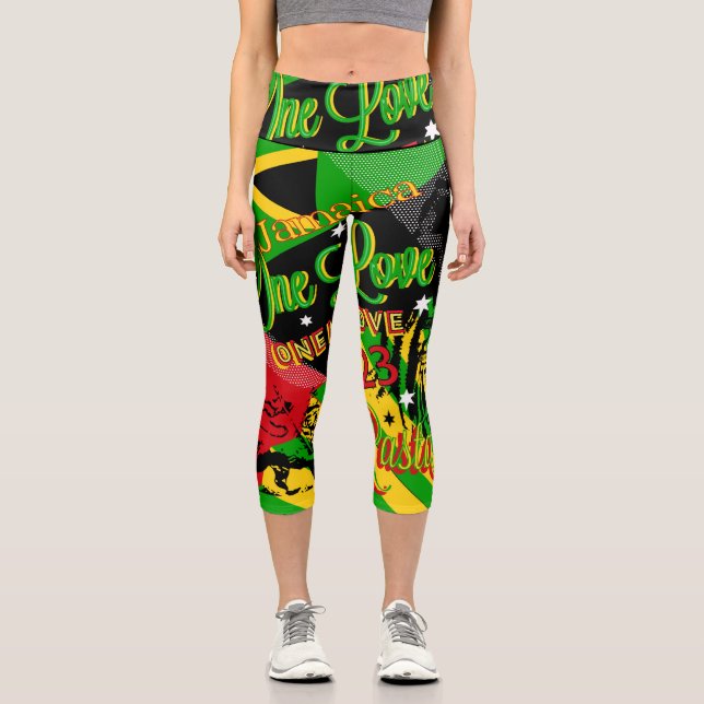 Leggings Capri Rasta Reggae Fiesta Capris Deseado (Anverso)