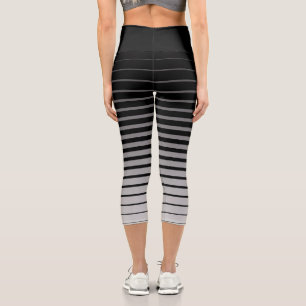 Leggings Capri raya negra Capris de alta destreza