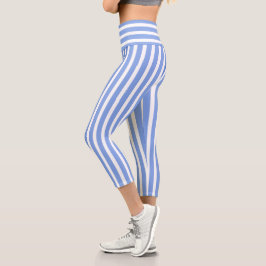 Leggings Capri Rayas Azules