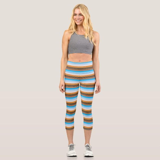 Leggings Capri Rayas coloridas y modernas (Anverso)