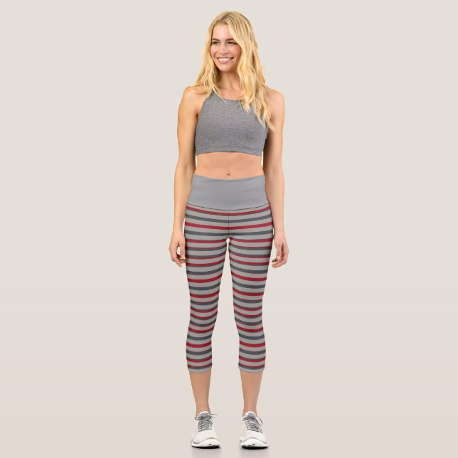 Leggings Capri Rayas decorativas (Anverso)