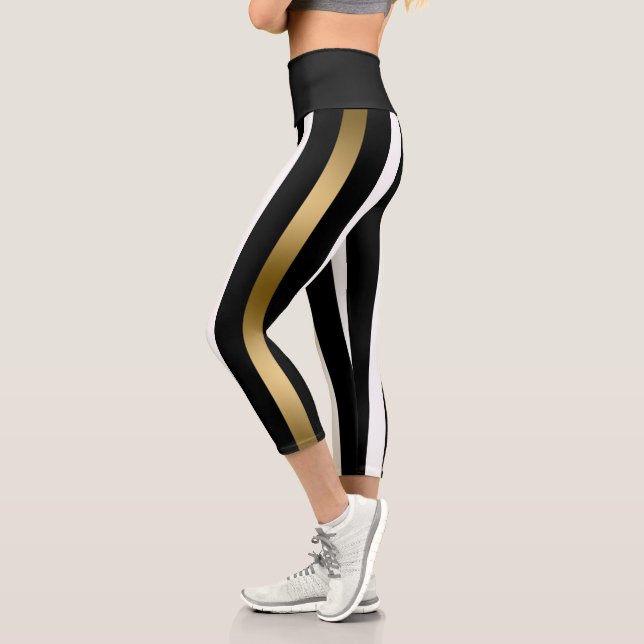 Leggings Capri Rayas negras (Izquierda)