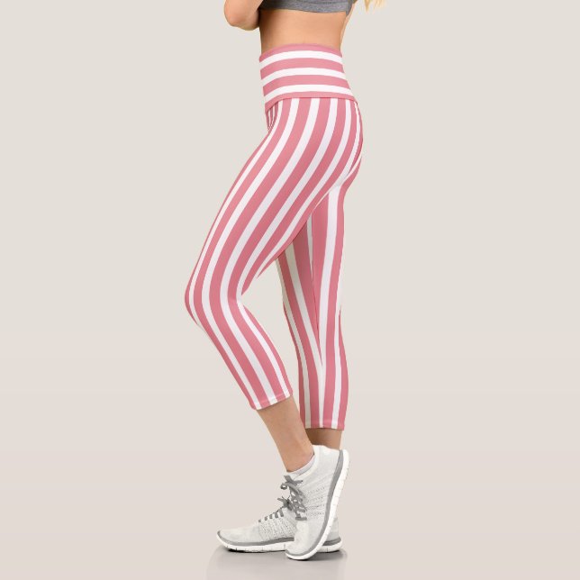 Leggings Capri Rayas rosadas (Izquierda)