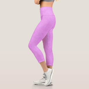 Leggings Capri Rayas rosadas gruesas