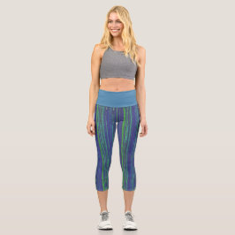 Leggings Capri Rayas verdes azules