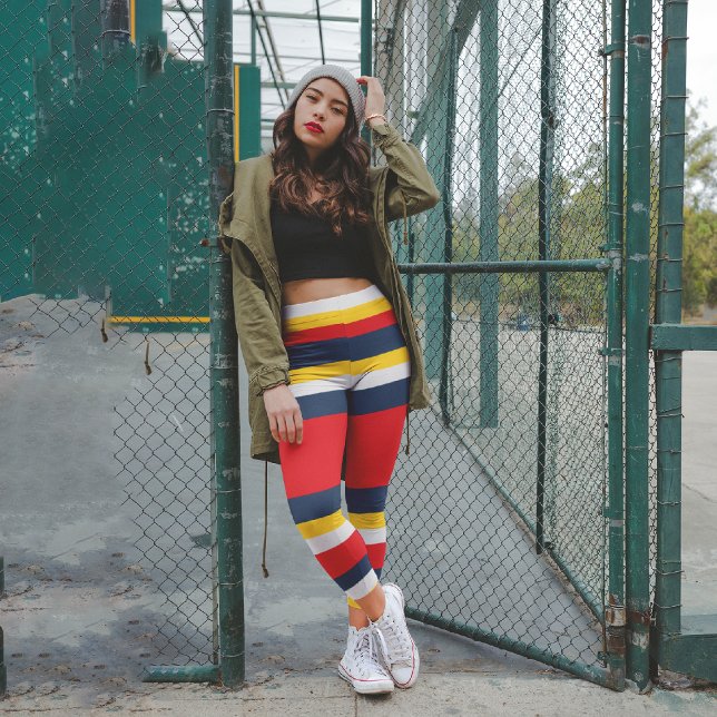 Leggings Capri Rayo azul rojo amarillo (Subido por el creador)