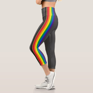 Leggings Capri Rayos arco iris de Lgbtq bandera del orgullo gay g