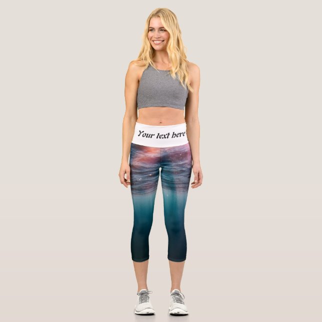 Leggings Capri rayos solares bajo el agua (Anverso)