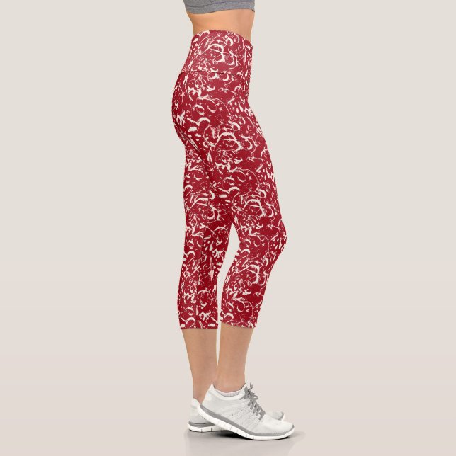 Leggings Capri Red Abstract Capris (Derecha)