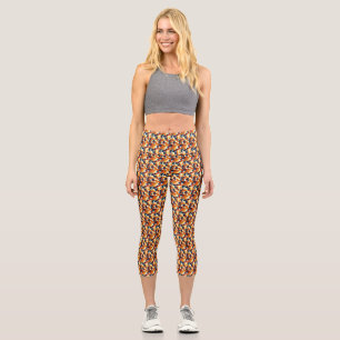Leggings Capri Red de triángulos multicolores