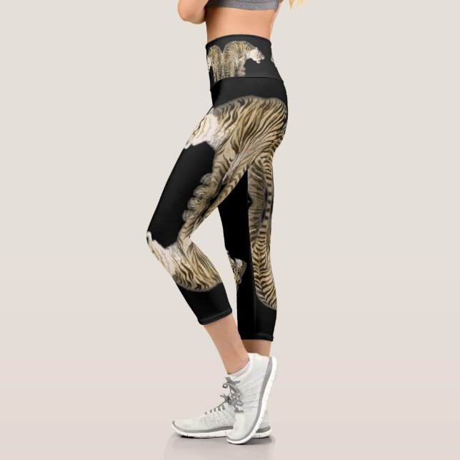 Leggings Capri Reflexiones de un tigre - Piernas Capris clásicas (Izquierda)