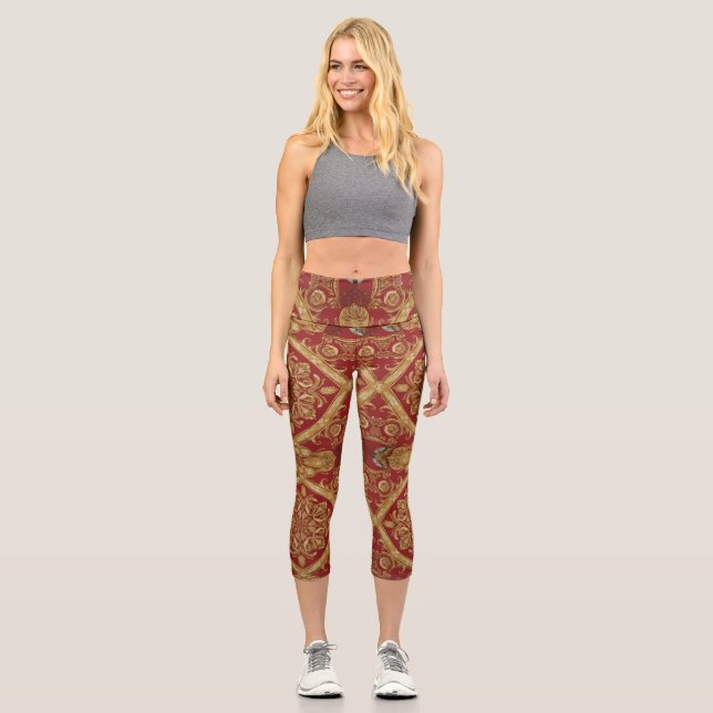 Leggings Capri Regal Activewear: Golden Red Ornate Mara Trumpet  (Anverso)