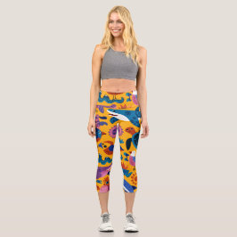 Leggings Capri Regalo de Capris de cintura alta Palm Breeze