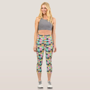 Leggings Capri Regalo de gato   Patrón de gato kawaii lindo