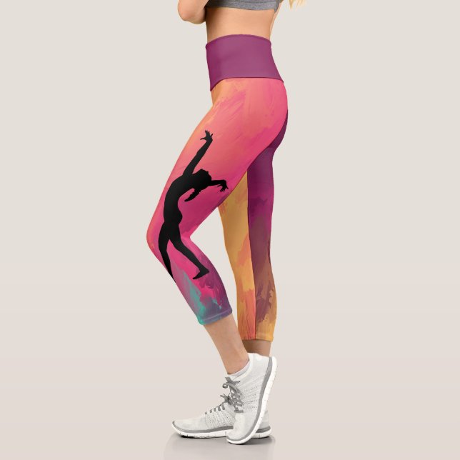 Leggings Capri Regalo de gimnasia personalizado | Añadir su nombr (Izquierda)