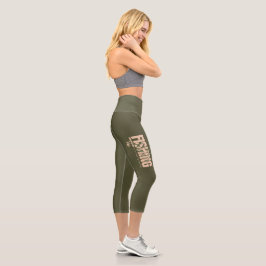 Leggings Capri Reina de la pesca | rosa militar