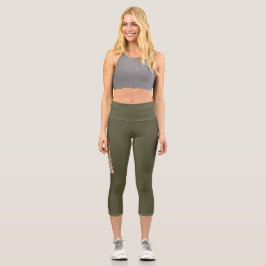 Leggings Capri Reina de la pesca | rosa militar