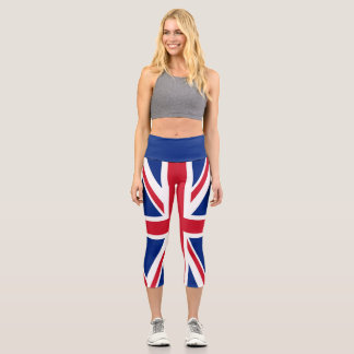 Leggings Capri Reino Unido Bandera del Reino Unido de las colonia