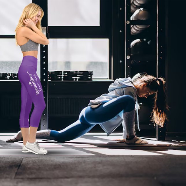 Leggings Capri Remember Your Why Women's Exercise (Subido por el creador)