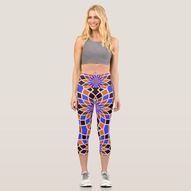 Leggings Capri Reproducir con colores (Anverso)