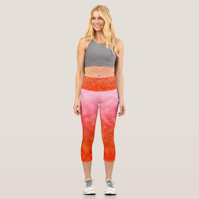 Leggings Capri Resplandor de rosa (Anverso)