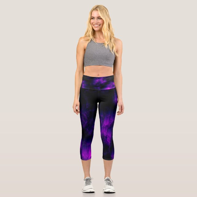 Leggings Capri Resumen de Amethyst (Anverso)