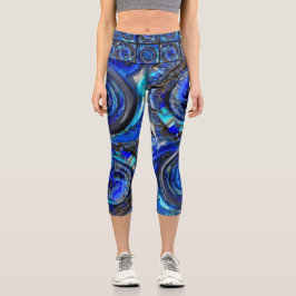 Leggings Capri Resumen de blues High Waisted Capris