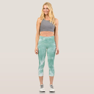Leggings Capri Resumen de Dandelions y luciérnagas Green