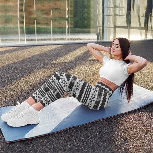 Leggings Capri Resumen de etnia azteca