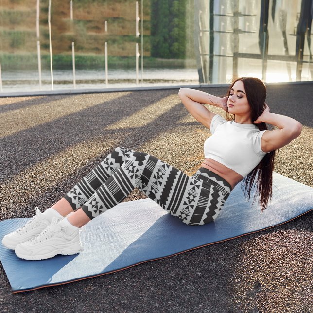 Leggings Capri Resumen de etnia azteca (Subido por el creador)