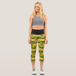 Leggings Capri Resumen de maíz en la impresión de vegetales en ne