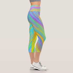 Leggings Capri Resumen Diversión tropical de verano