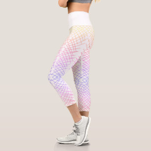 Leggings Capri Resumen Líneas de esbozo de arte Curvas de piernas