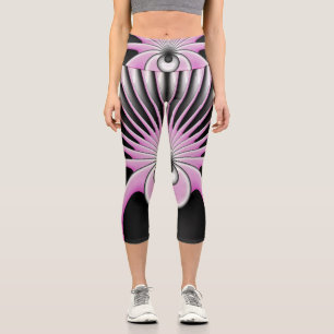 Leggings Capri Resumen moderno Patrón de arte radical loco