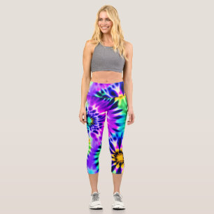 Leggings Capri Resumen Patrón de adiestramiento de tinte