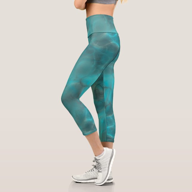 Leggings Capri Resumen turquesa (Izquierda)