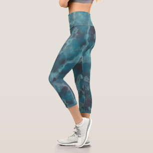 Leggings Capri Resumen turquesa
