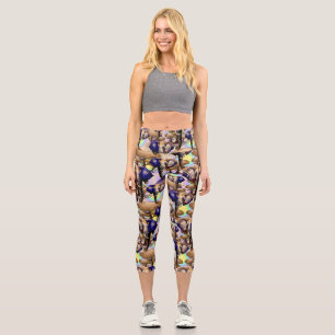 Leggings Capri Retrato surrealista de elefante africano