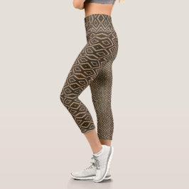Leggings Capri retro marrón