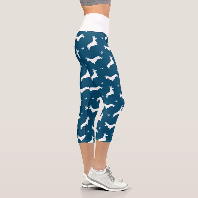 Leggings Capri Rey Dachshund Pelo Corto - patrón 2 (Derecha)