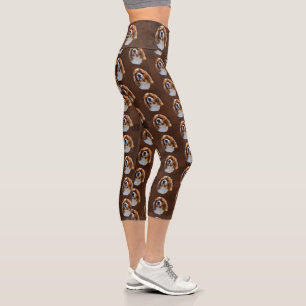 Leggings Capri Rey marrón Charles Cavalier Spaniel,