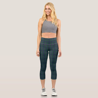 Leggings Capri Robertson Hunting Tartan Plaid Pattern