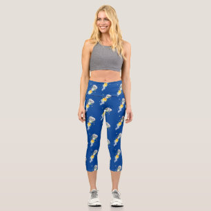 Leggings Capri Robot lindo volando en el ilustracion del personal