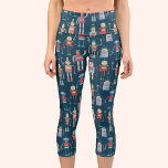 Leggings Capri Robots<br><div class="desc">Pequeños y adorables personajes robots de estilo retro. Un poco oxidado en lugares, pero muy lindo. Arte original de Nic Squirrell.</div>