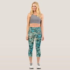 Leggings Capri Rocas azules sobre estos capris