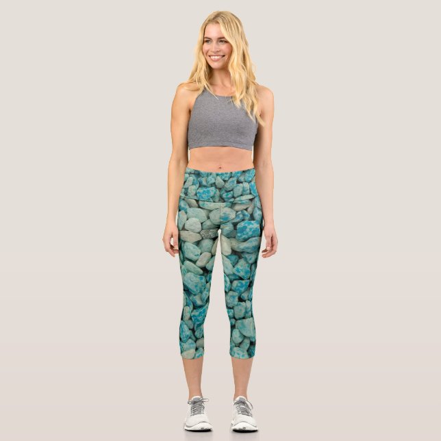 Leggings Capri Rocas azules sobre estos capris (Anverso)
