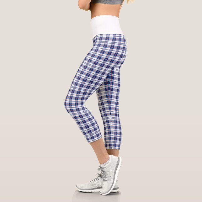 Leggings Capri Rojo, Blanco y Azul (Izquierda)