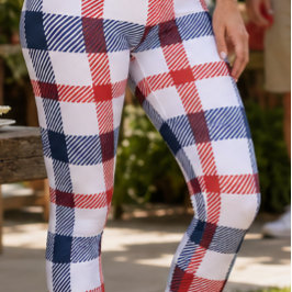LEGGINGS CAPRI "ROJO, BLANCO Y AZUL" PERSONALIZA CIÑEN ALTO