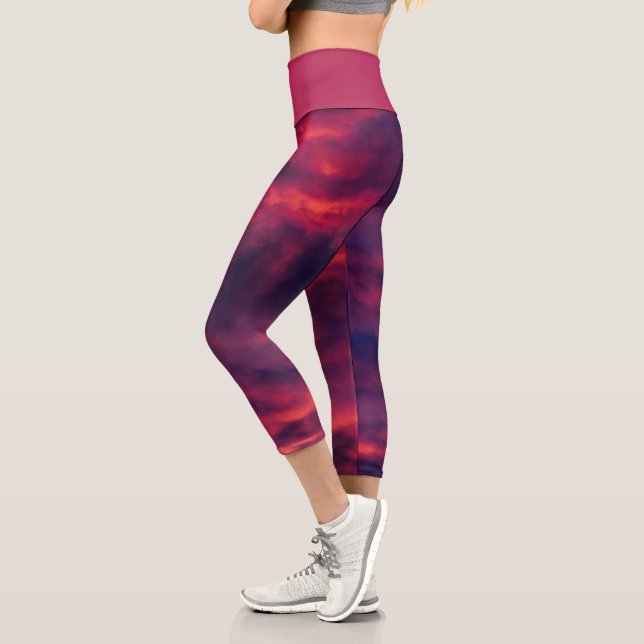 Leggings Capri rojo de agosto (Izquierda)