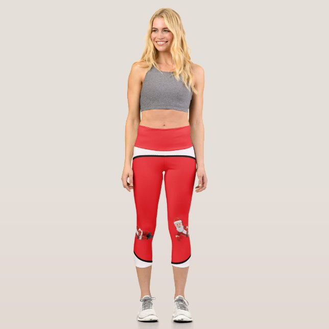 Leggings Capri Rojo festivo (Anverso)